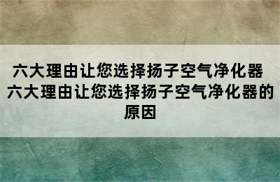 六大理由让您选择扬子空气净化器 六大理由让您选择扬子空气净化器的原因